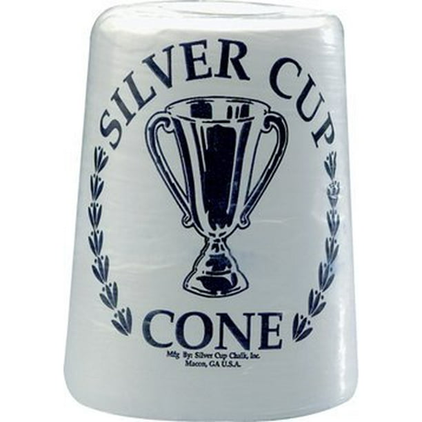 Silver Cup Case Cone Talc Chalk Case of 6
